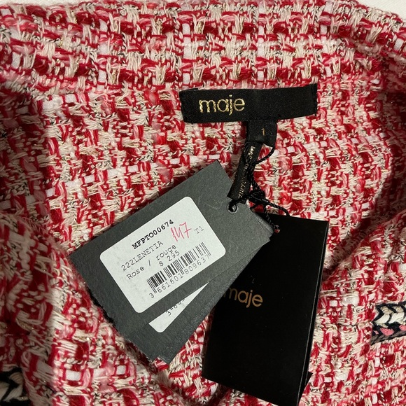 MAJE SET  Pink Tweed Top & Skirt! - Picture 13 of 13